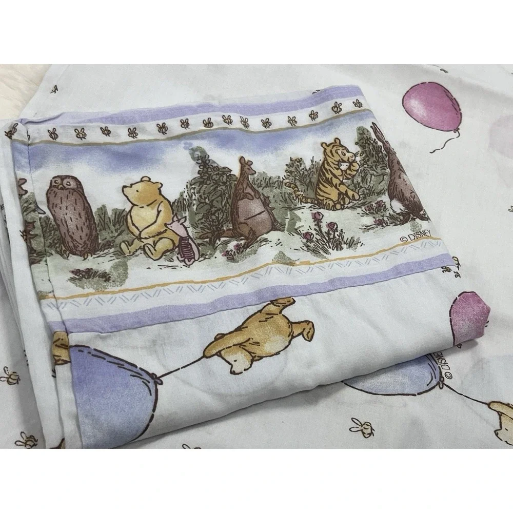Classic Winnie The Pooh & Friends Balloons Pillow Case Disney Standard Vintage